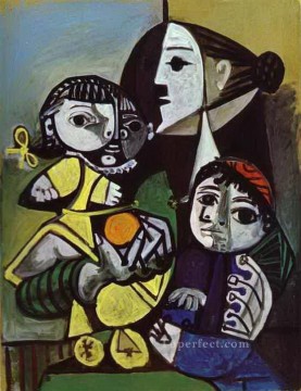 Pablo Picasso Painting - Francoise Claude y Paloma 1951 cubismo Pablo Picasso